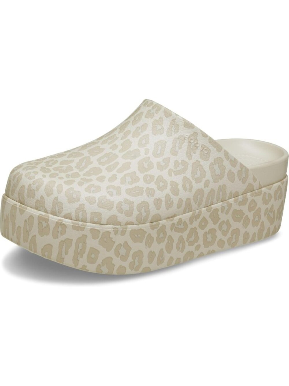 Women's Leopard Imported Dylan Platform Clog Chunky Pull-On Mules Slides